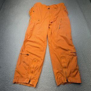 VINTAGE Polo Ralph Lauren Pants Men‎ 38x29 Orange Cargo Prison Paratrooper Baggy